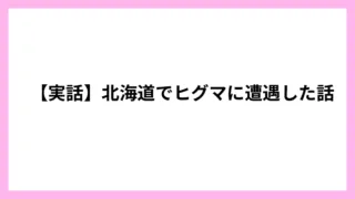 【実話】北海道でヒグマに遭遇した話
